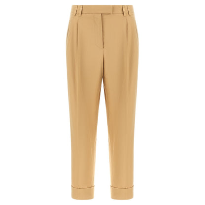 Alberto Biani Beige Cotton Casual Pants