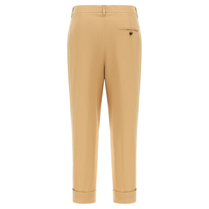 Alberto Biani Beige Cotton Casual Pants