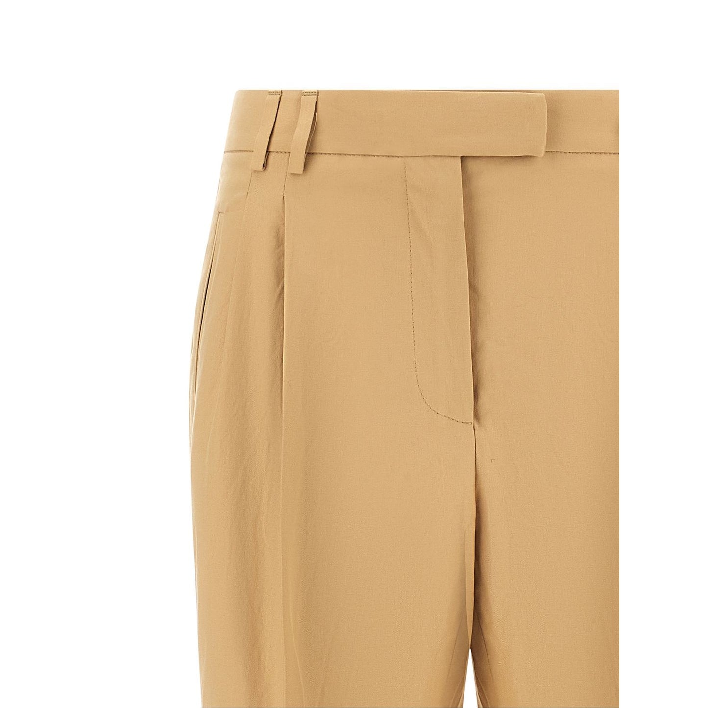 Alberto Biani Beige Cotton Casual Pants