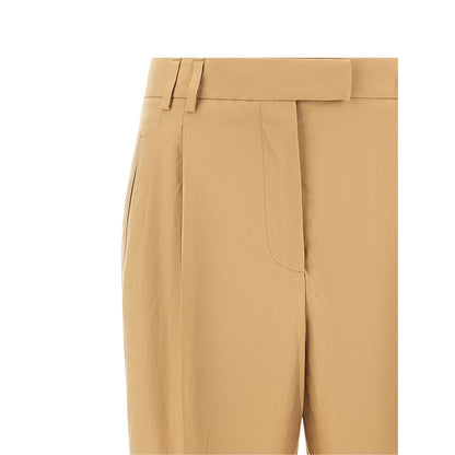 Alberto Biani Beige Cotton Casual Pants