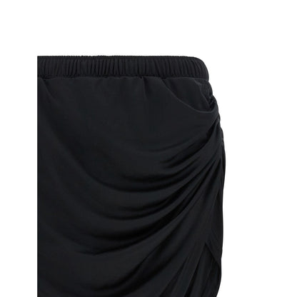 Courrèges Black Polyester Long Skirt