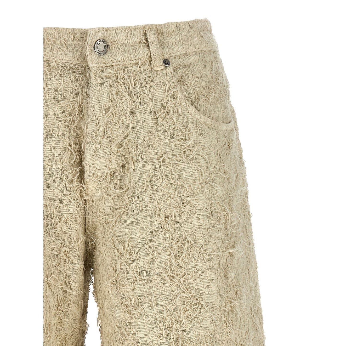 Haikure Beige Cotton Bermuda Shorts