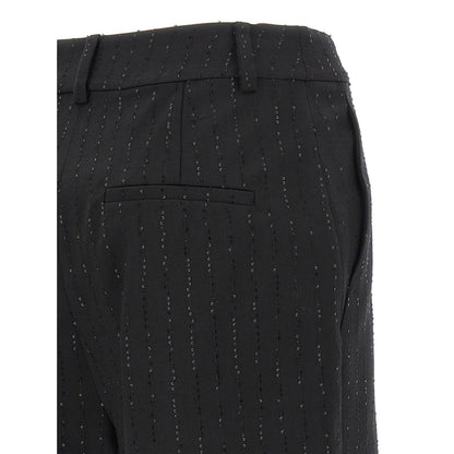 Max Mara Black Virgin Wool Bermuda Shorts