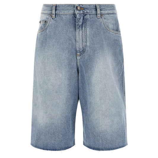Dolce & Gabbana Blue Cotton Bermuda Shorts