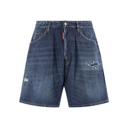Dsquared² Blue Cotton Bermuda Shorts