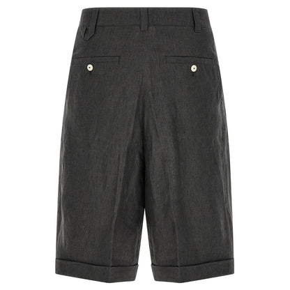 Jacquemus Gray Linen Bermuda Shorts