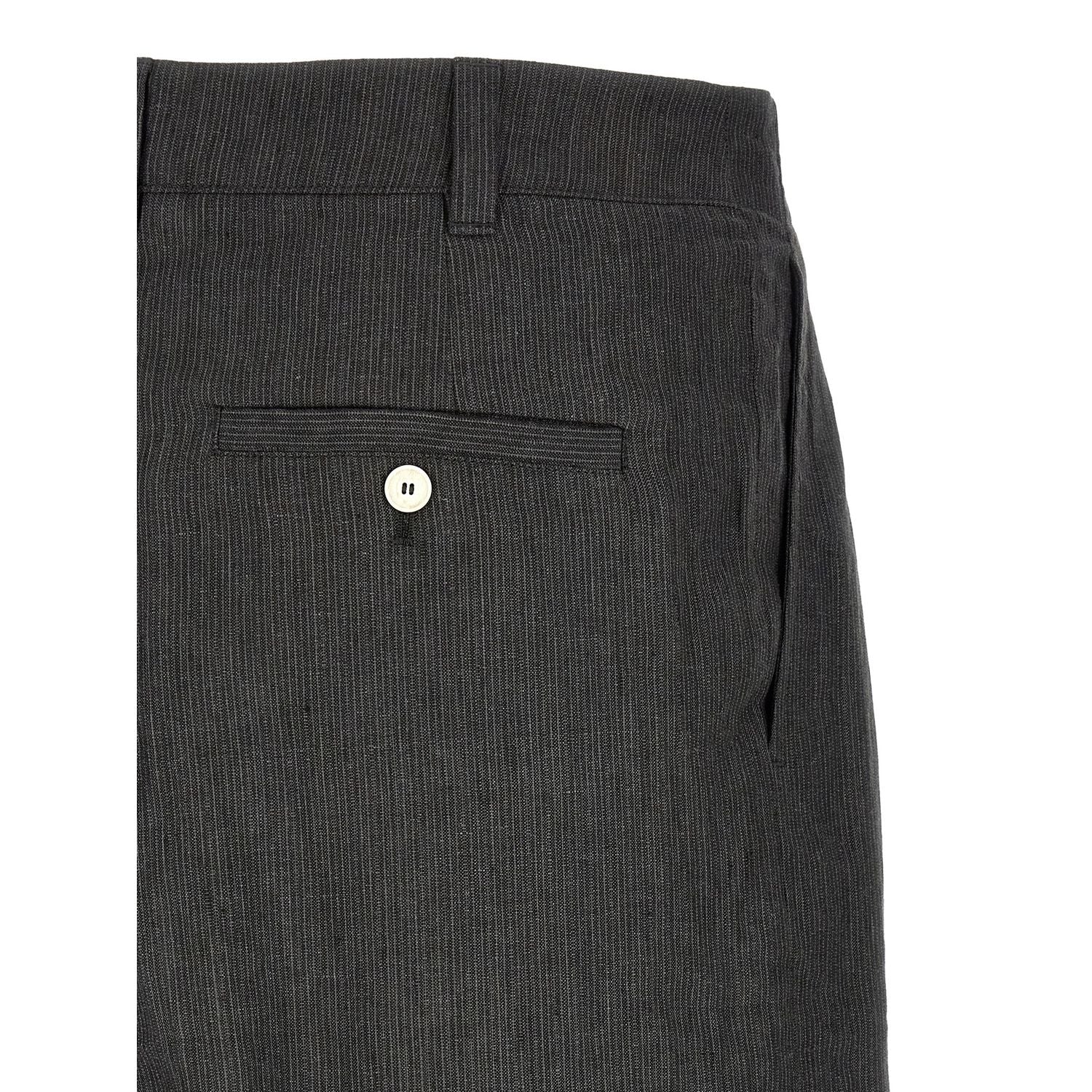 Jacquemus Gray Linen Bermuda Shorts