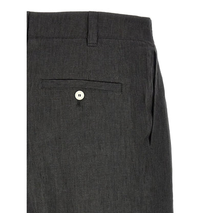 Jacquemus Gray Linen Bermuda Shorts