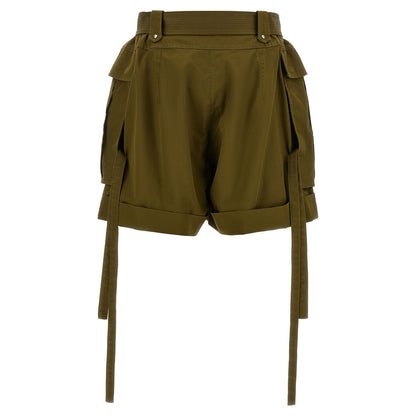 Alexander McQueen Bicolor Cotton Bermuda Shorts
