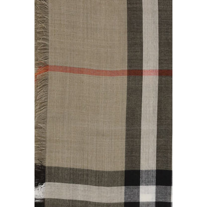 Burberry Beige Wool Oves Aries Scarf