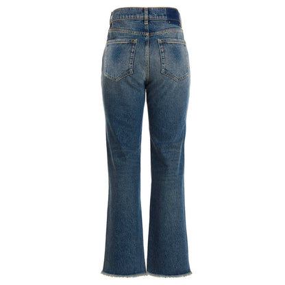 Golden Goose Blue Cotton Flared Jeans