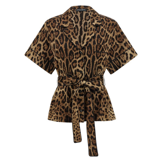 Dolce & Gabbana Brown Silk Blouse