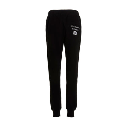 Dolce & Gabbana Black Cotton Joggers (Workout Pants)