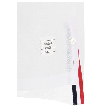 Thom Browne White Cotton Polo Shirt