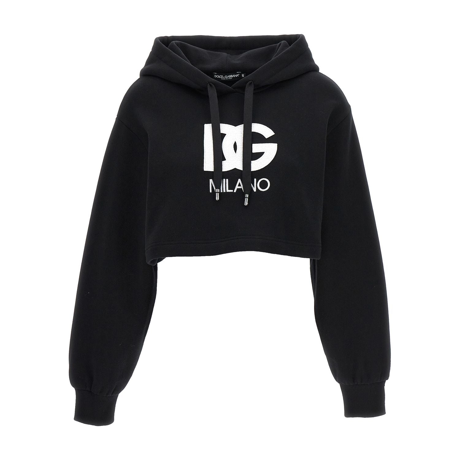 Dolce & Gabbana Black Cotton Hoodie