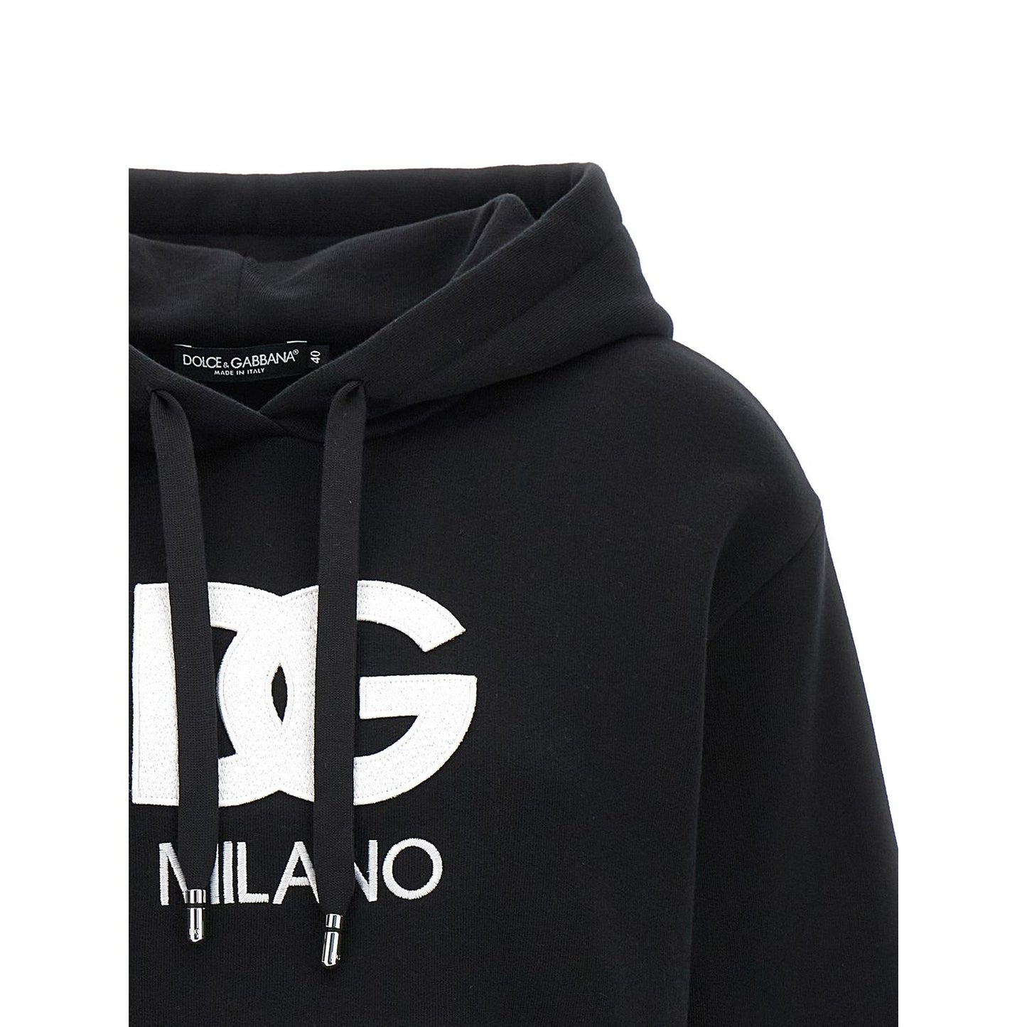 Dolce & Gabbana Black Cotton Hoodie