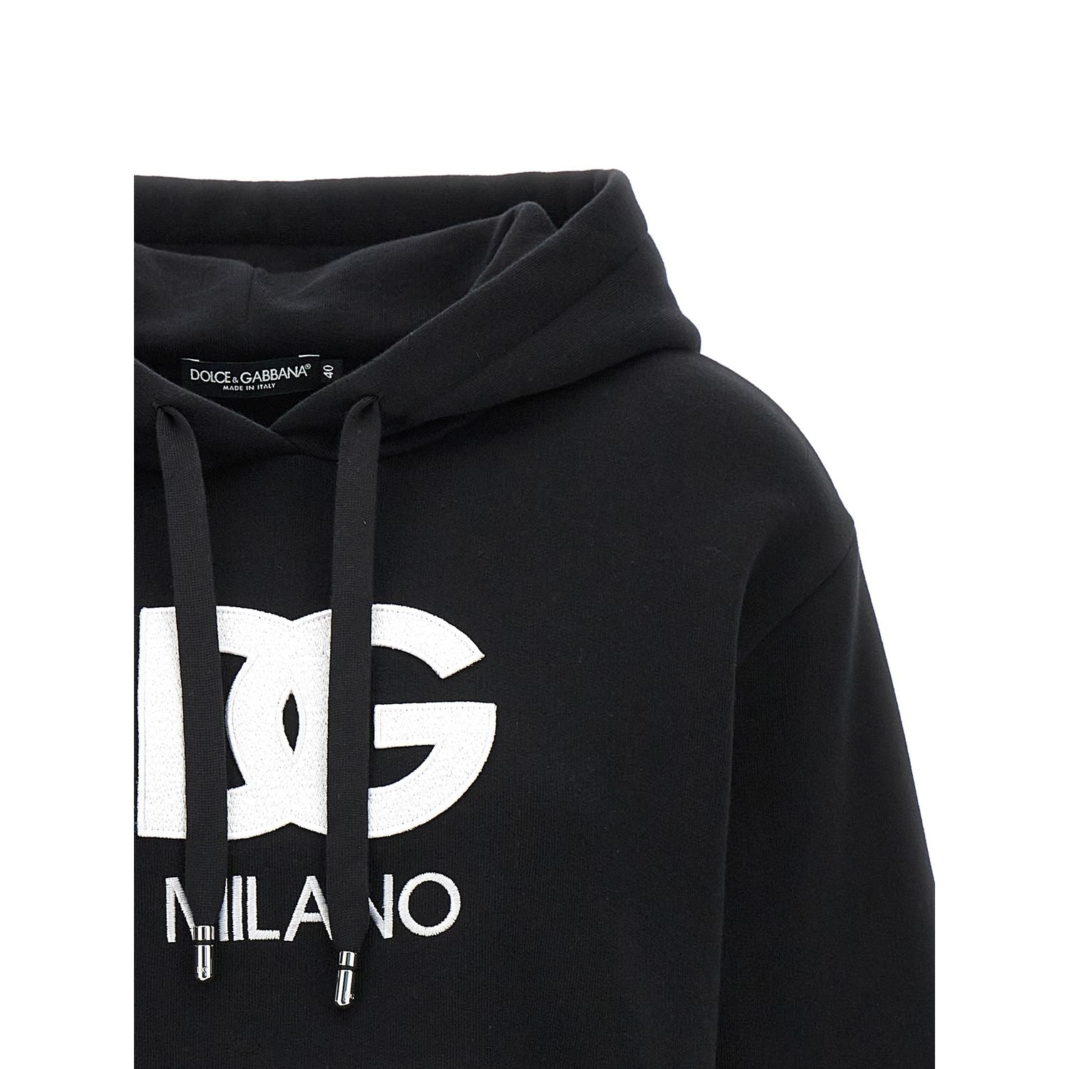 Dolce & Gabbana Black Cotton Hoodie