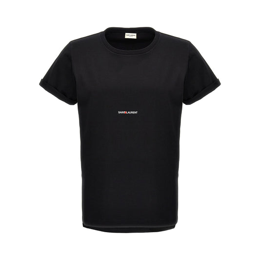 Saint Laurent Black Cotton T-Shirt