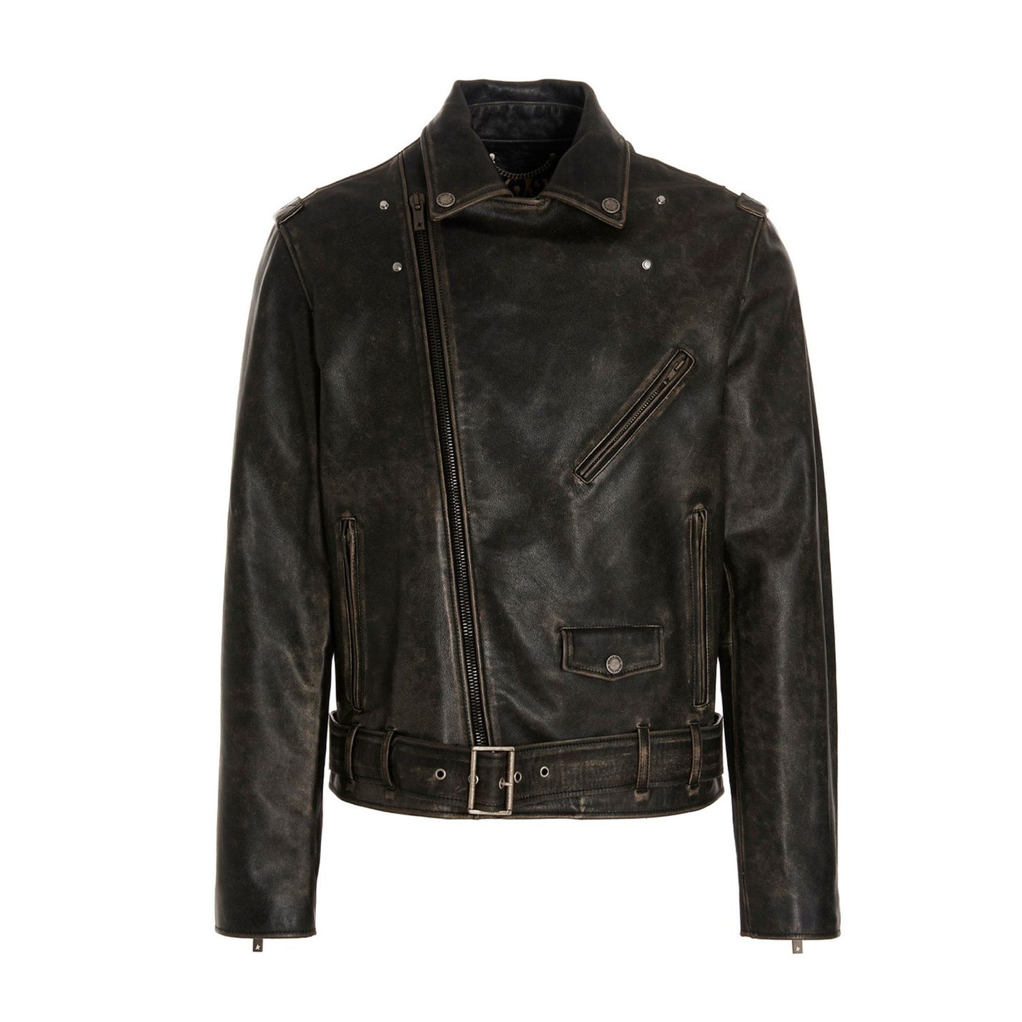 Golden Goose Black Calfskin Leather Jacket
