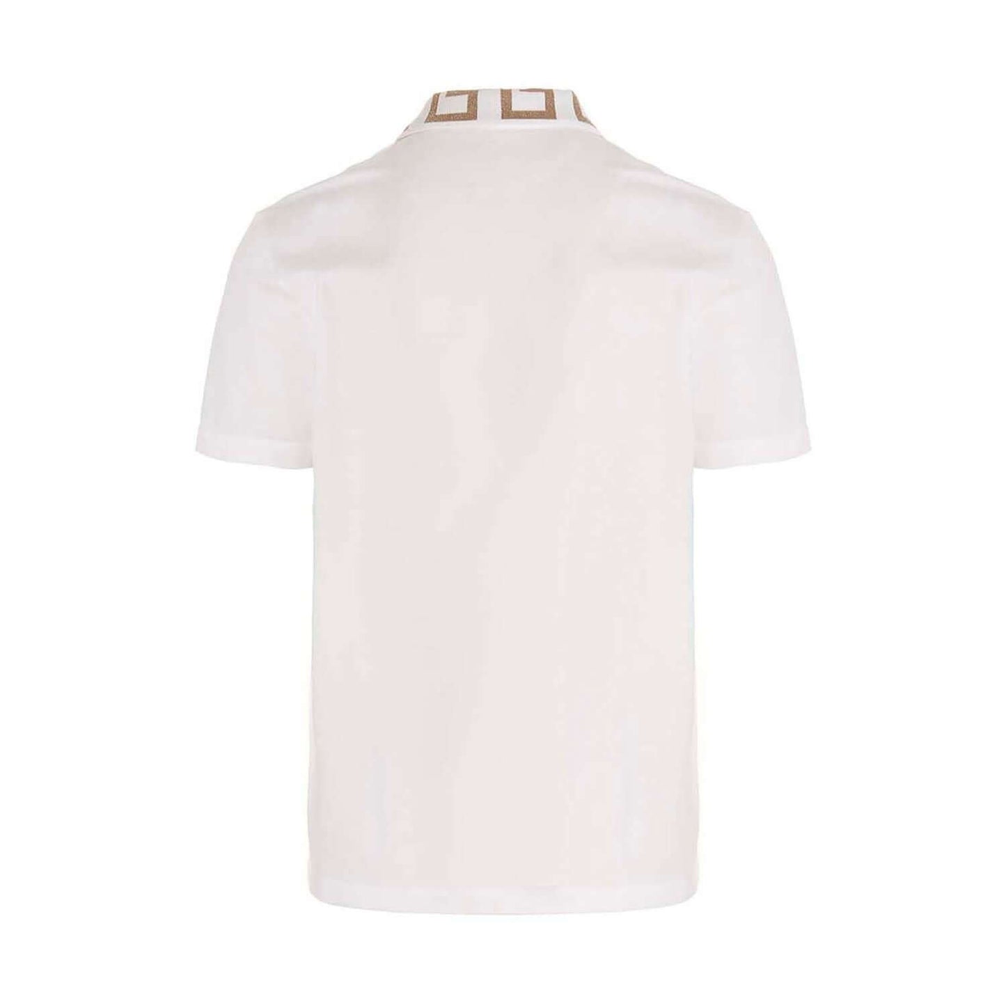 Versace White Cotton Polo Shirt