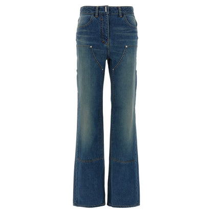 Givenchy Blue Cotton Flared Jeans