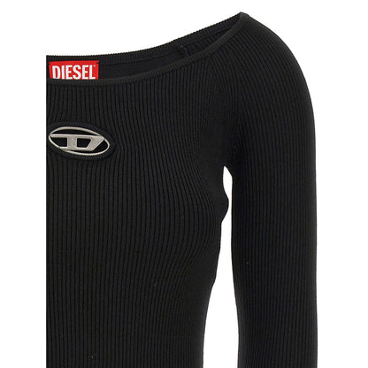 Diesel Black Viscose Cardigan