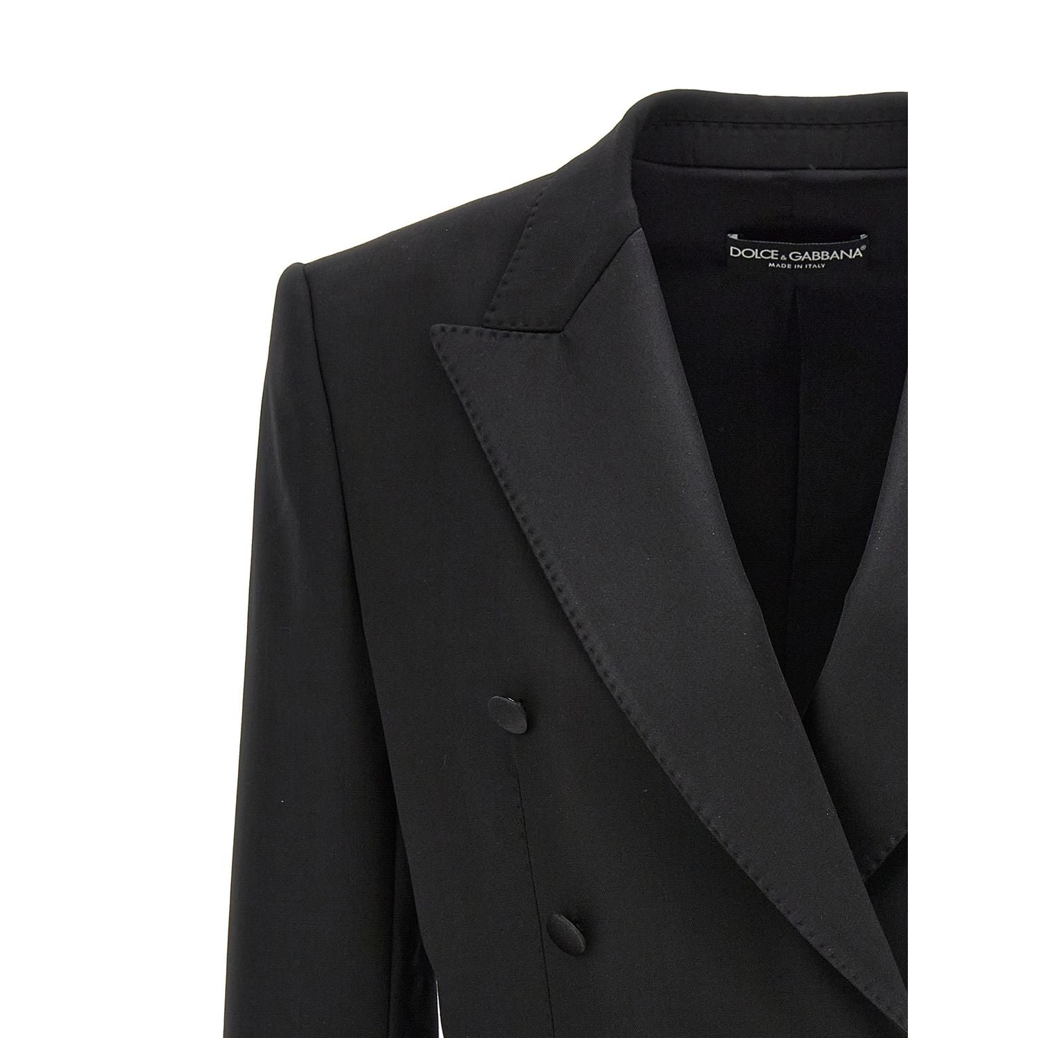 Dolce & Gabbana Black Virgin Wool Blazer