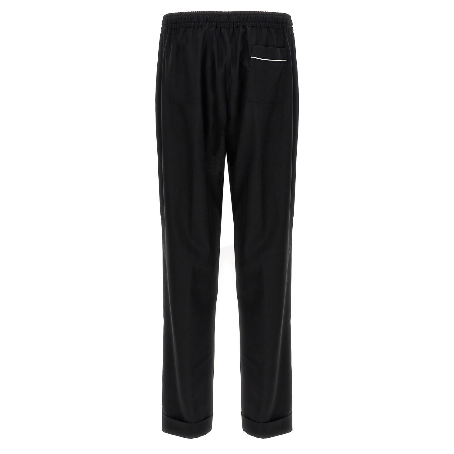 Dolce & Gabbana Black Virgin Wool Casual Pants