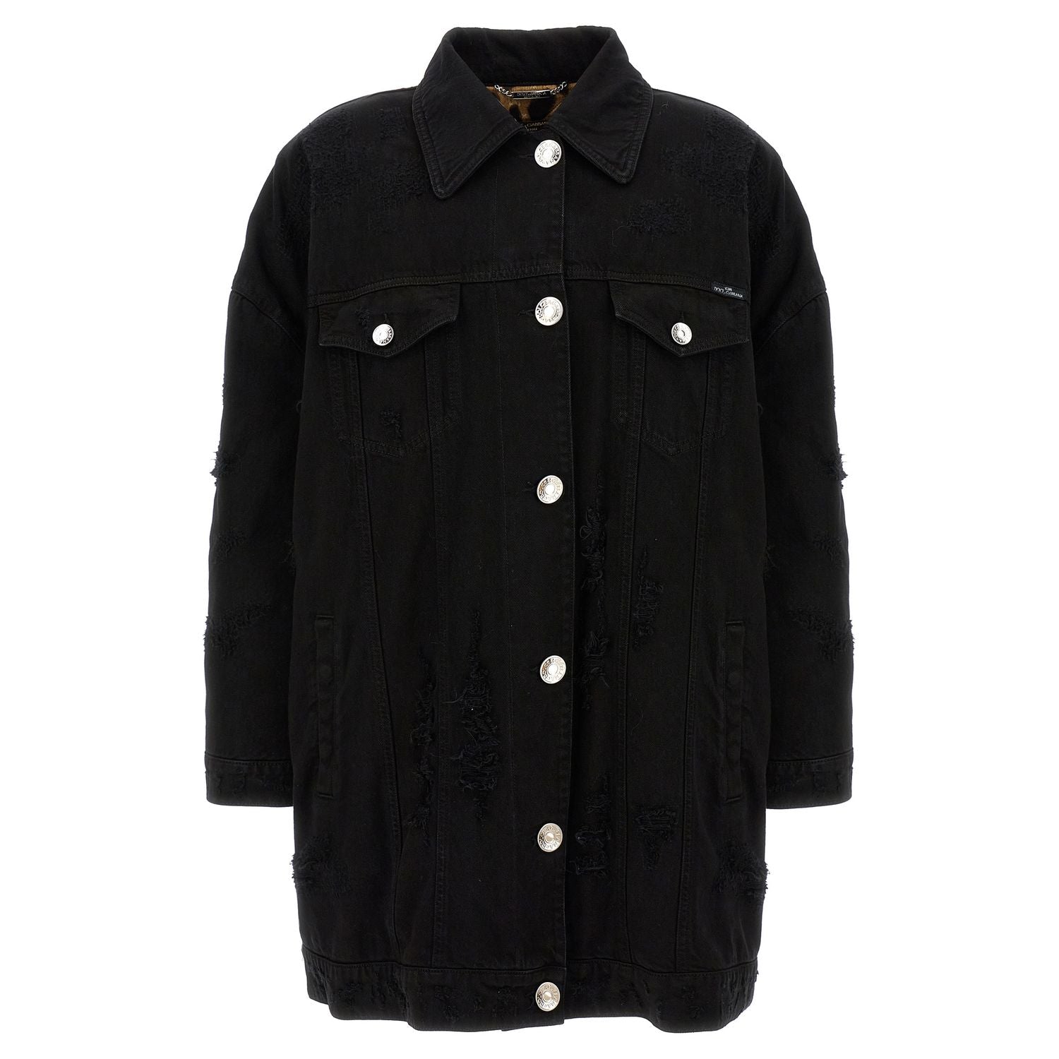 Dolce & Gabbana Black Cotton Denim Jacket