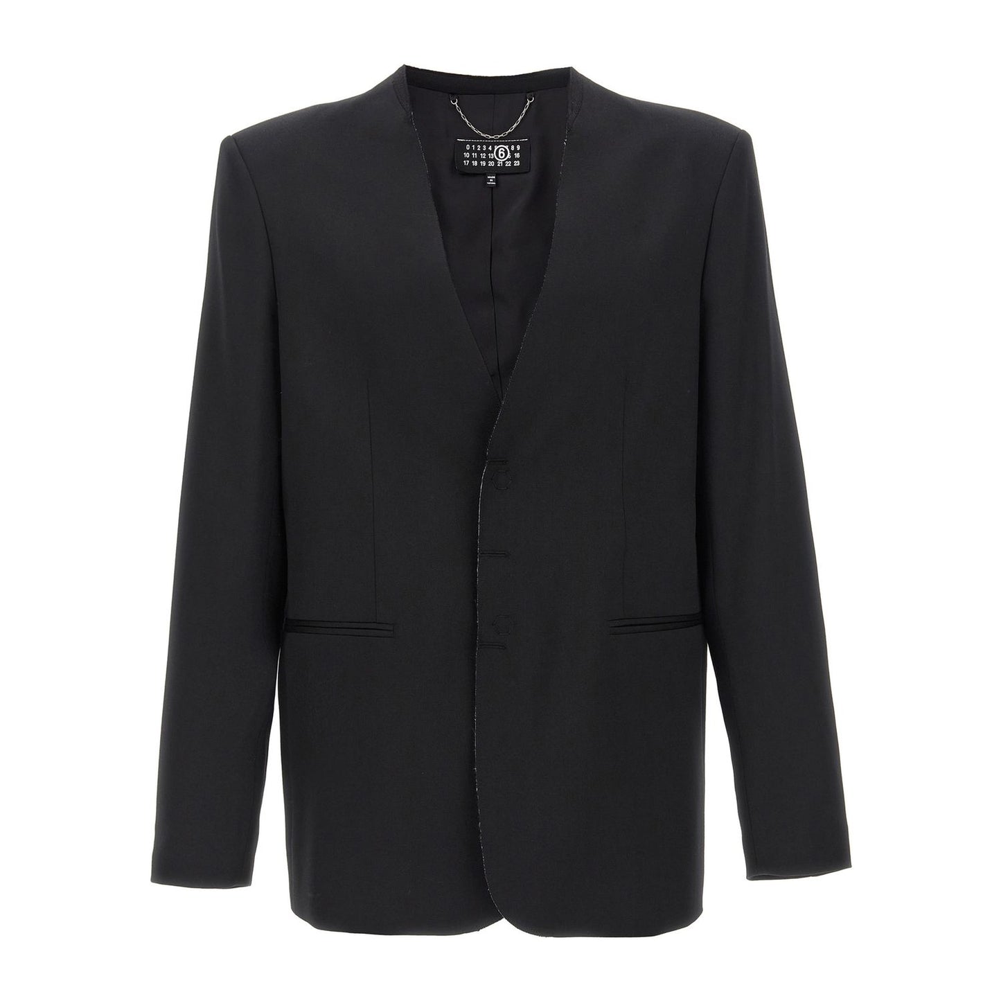 MM6 Maison Margiela Black Polyester Blazer