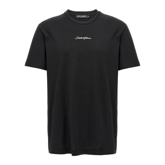 Dolce & Gabbana Black Cotton T-Shirt