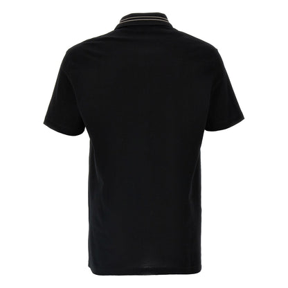 Versace Black Cotton Polo Shirt