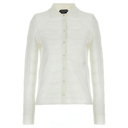 Tom Ford White Cotton Cardigan