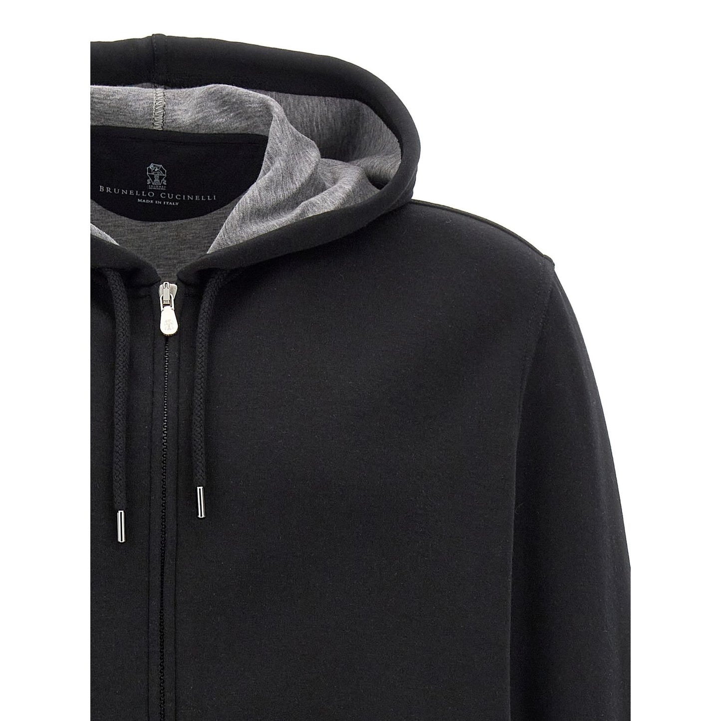 Brunello Cucinelli Black Cotton Sweatshirt