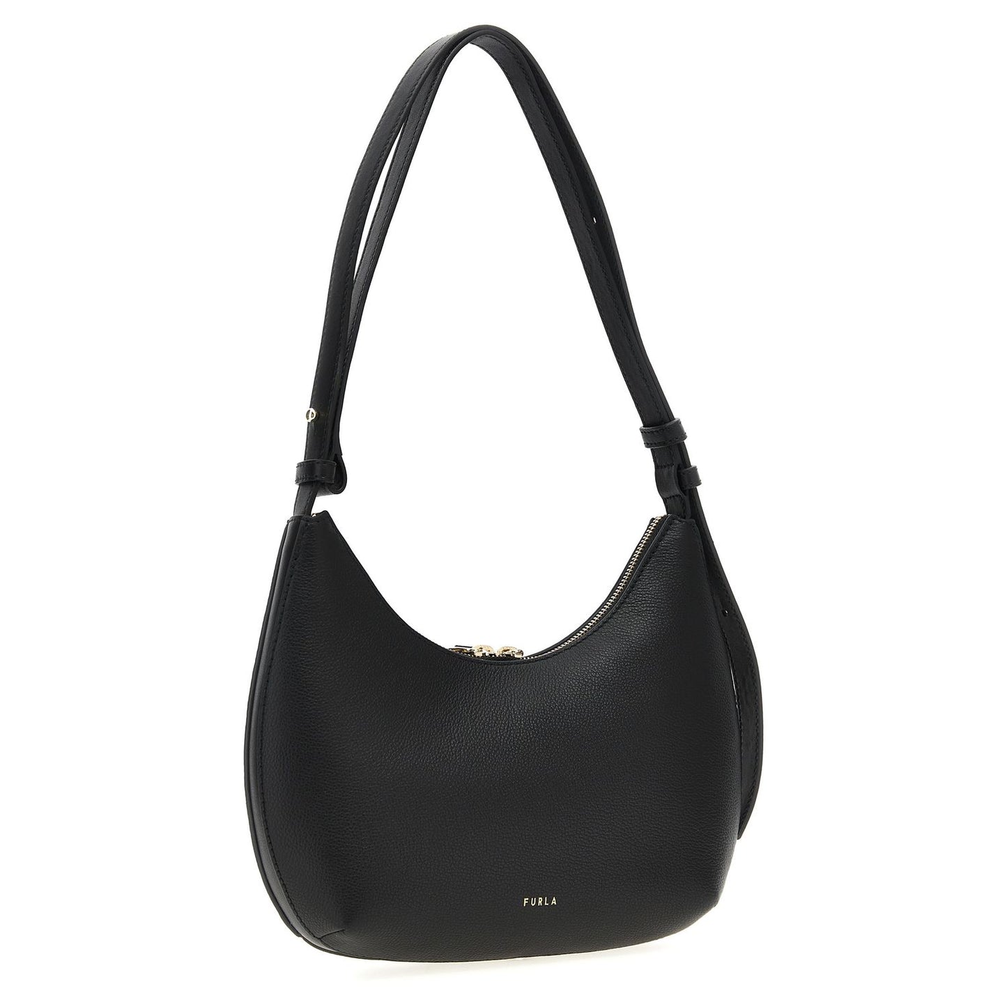 Furla Black Leather Shoulder Bag