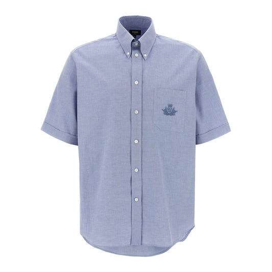 Fendi Blue Cotton Blouse