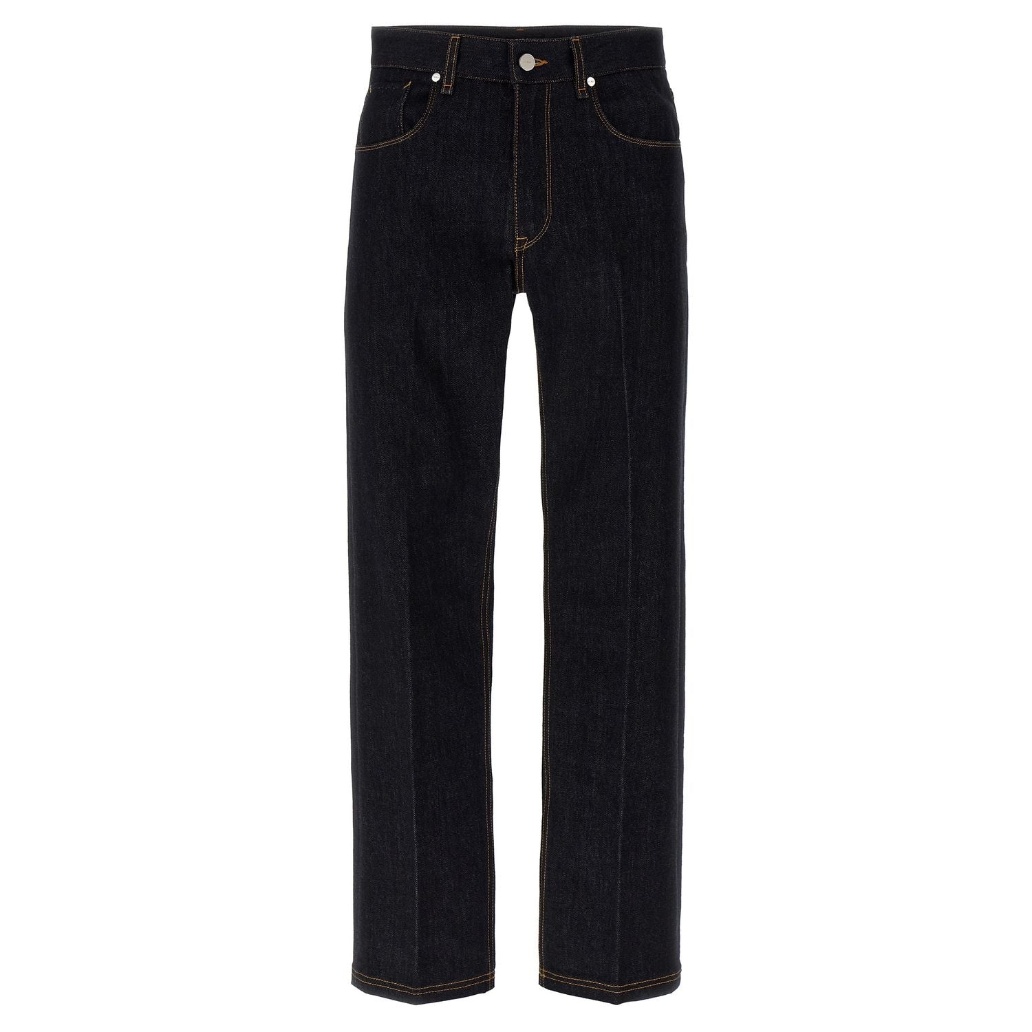Fendi Blue Cotton Straight-Leg Jeans