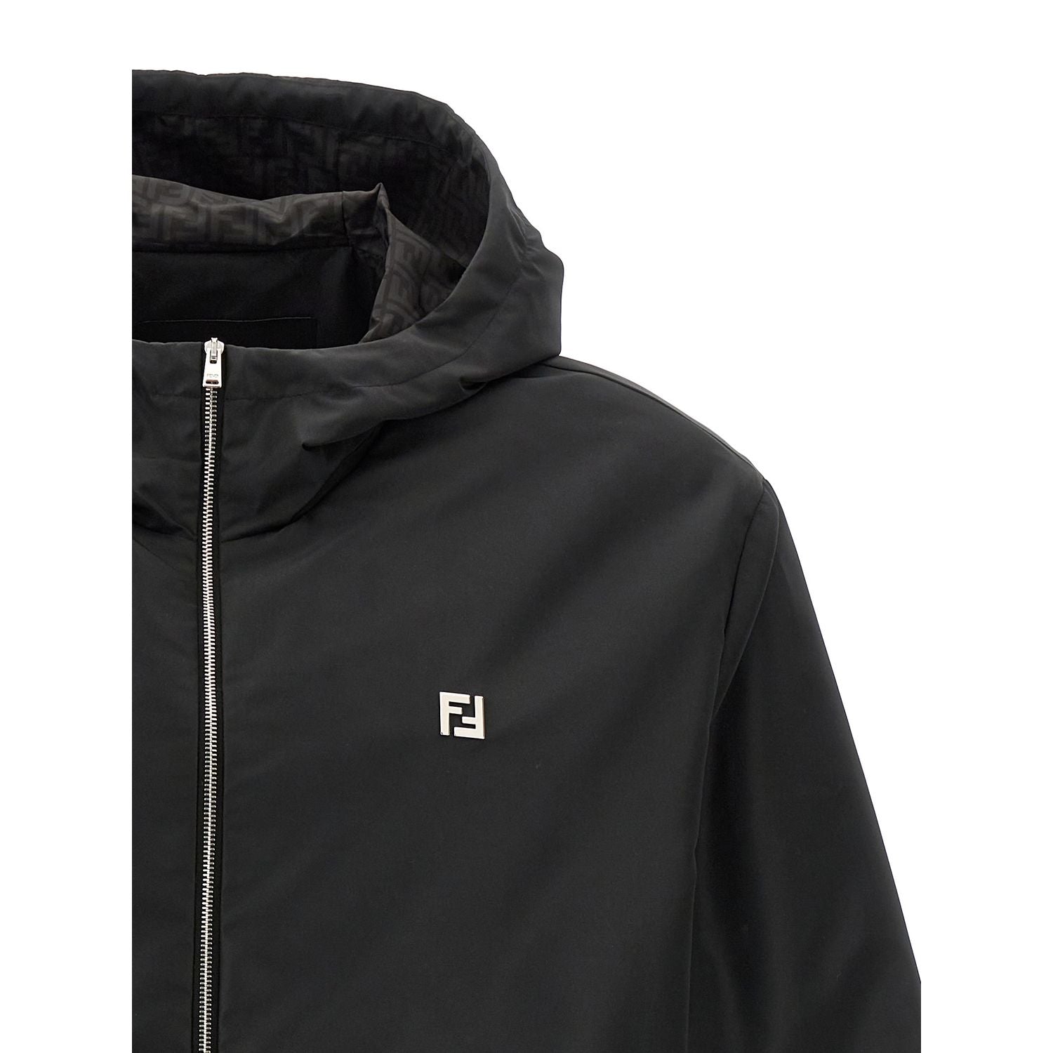 Fendi Black Polyester Shell Jacket