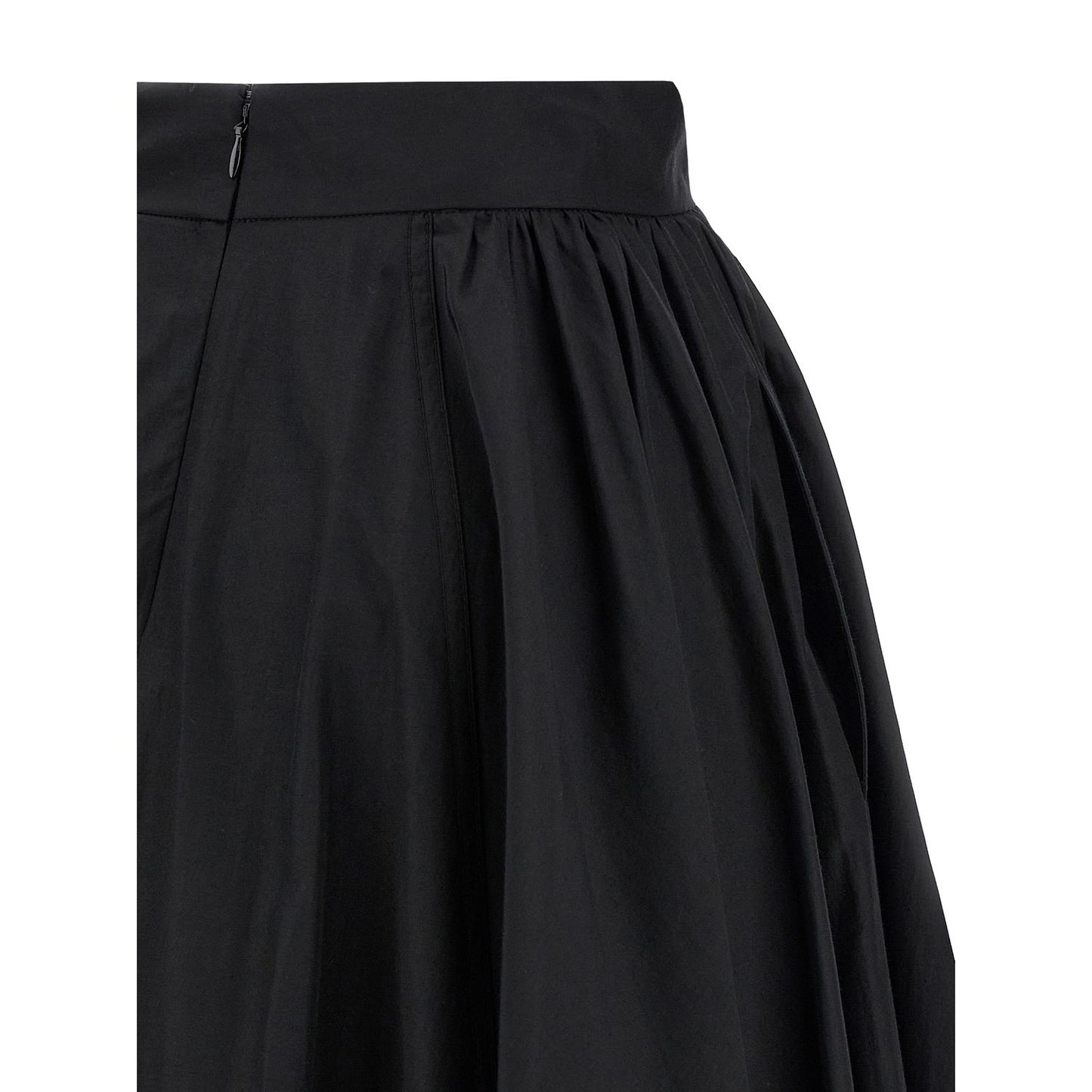 The Andamane Black Polyester Mini Skirt