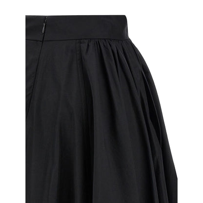 The Andamane Black Polyester Mini Skirt