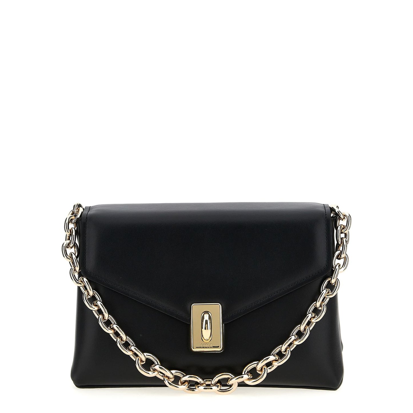 Furla Black Leather Shoulder Bag