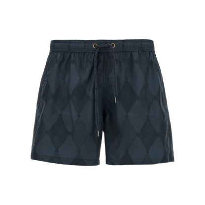 Ballantyne Blue Polyester Swim Shorts