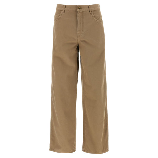 Burberry Beige Cotton Casual Pants