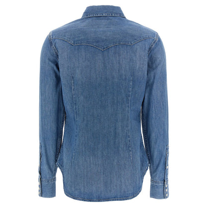 Polo Ralph Lauren Blue Cotton Blouse