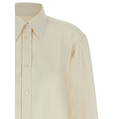 Brioni White Silk Blouse