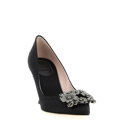 Roger Vivier Black Viscose High Heel Pumps