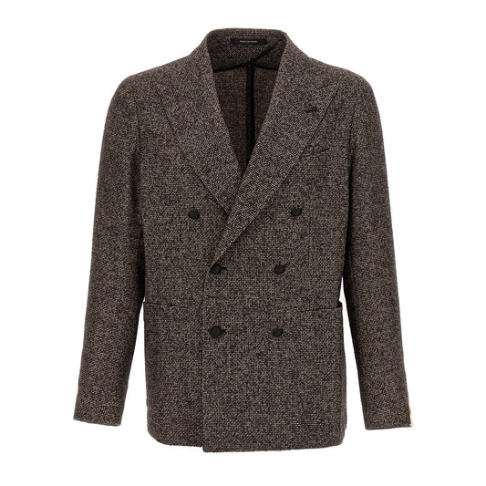 Tagliatore Brown Virgin Wool Blazer