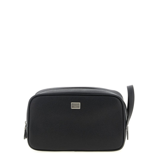 Dolce & Gabbana Black Calfskin Leather Wallet
