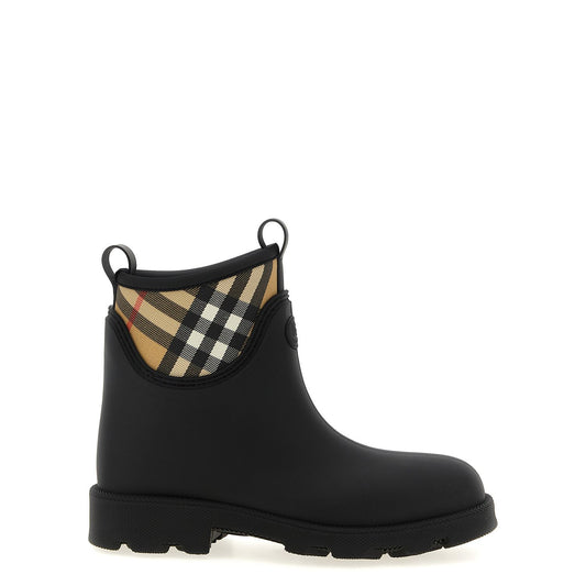 Burberry Black Rubber Ankle Boots