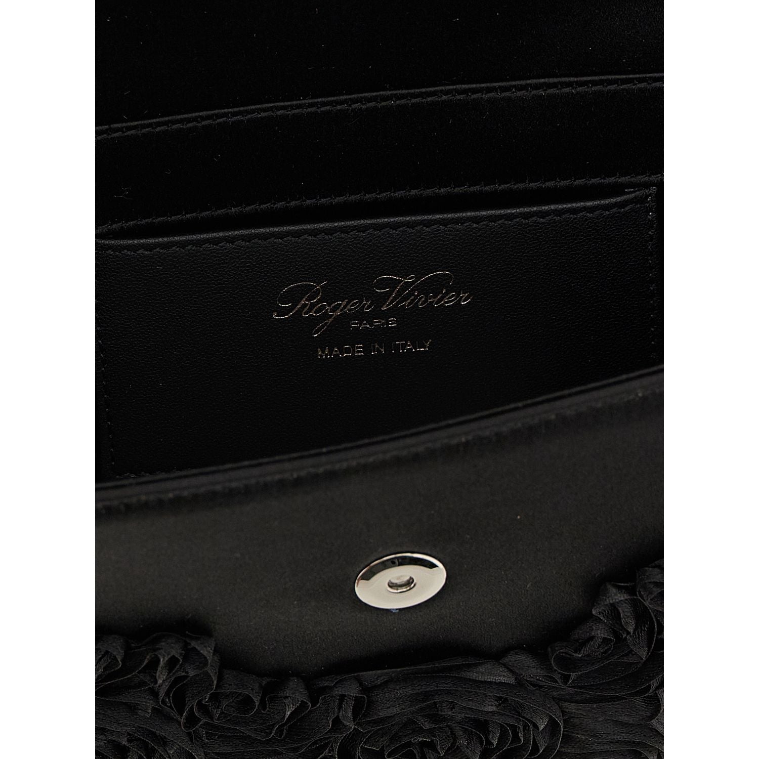 Roger Vivier Black Viscose Clutch Bag